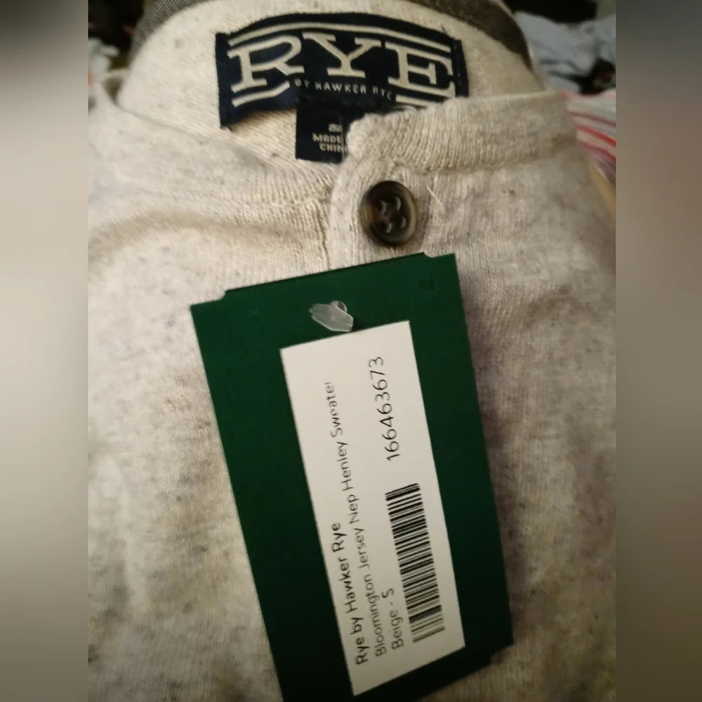 New Rye By Hawker Rye Henlet Sweater Shell Coffee Small - Picture 2 of 3